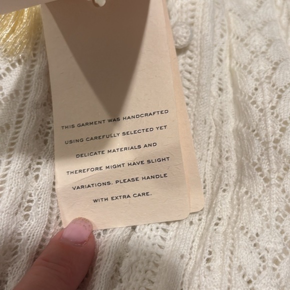 Doen Martina crochet sweater cardigan top M nwt - Picture 5 of 10